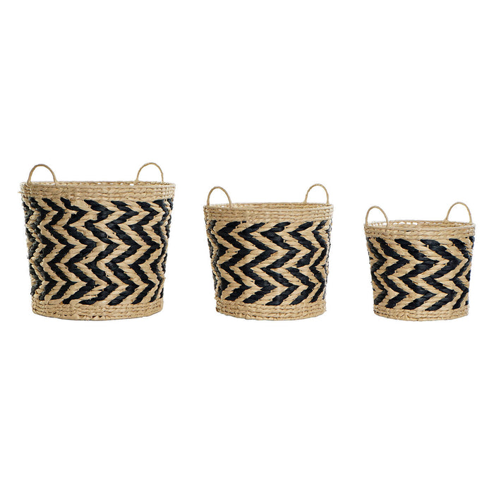 Set de Coșuri DKD Home Decor Fibră (40 x 40 x 35 cm)