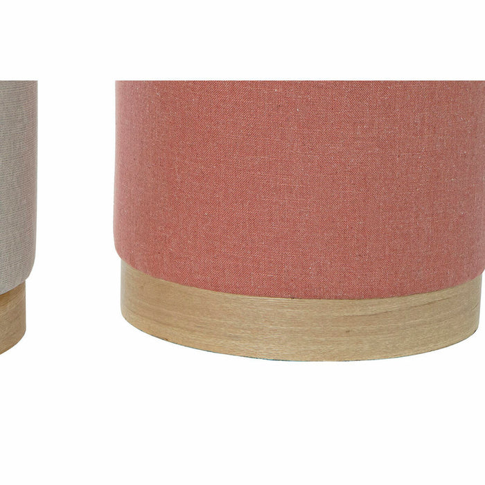 Suport pentru Picioare DKD Home Decor 8424001837052 Scandi Natural Gri Teracotă 40 x 40 x 40 cm (2 Unități)