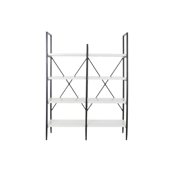 Raft DKD Home Decor Negru Metal Alb 4 Rafturi Lemn MDF (110 x 30 x 150 cm)