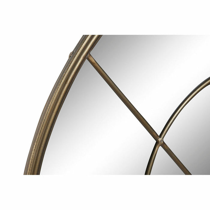 Oglindă de perete DKD Home Decor Oglindă Auriu* Metal Ferestre (82,5 x 3 x 130,5 cm)