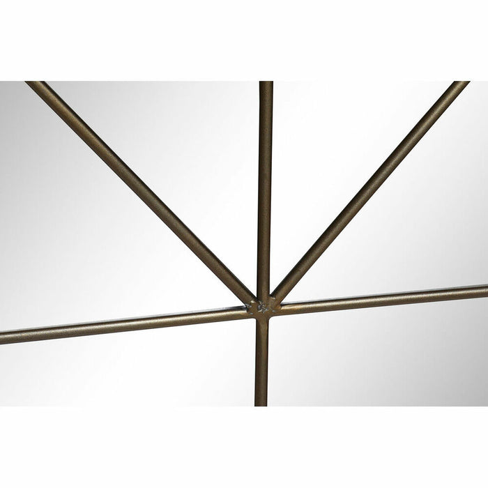 Oglindă de perete DKD Home Decor Oglindă Auriu* Metal Ferestre (82,5 x 3 x 130,5 cm)