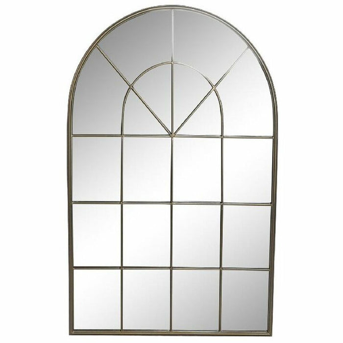 Oglindă de perete DKD Home Decor Oglindă Auriu* Metal Ferestre (82,5 x 3 x 130,5 cm)