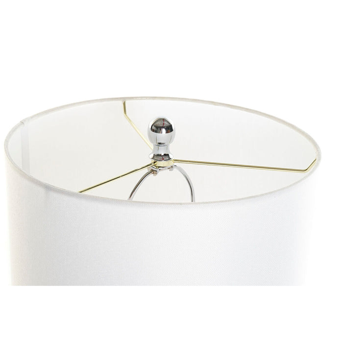 Lampă de masă DKD Home Decor Alb Poliester Metal Marmură 220 V 50 W (33 x 33 x 65 cm)