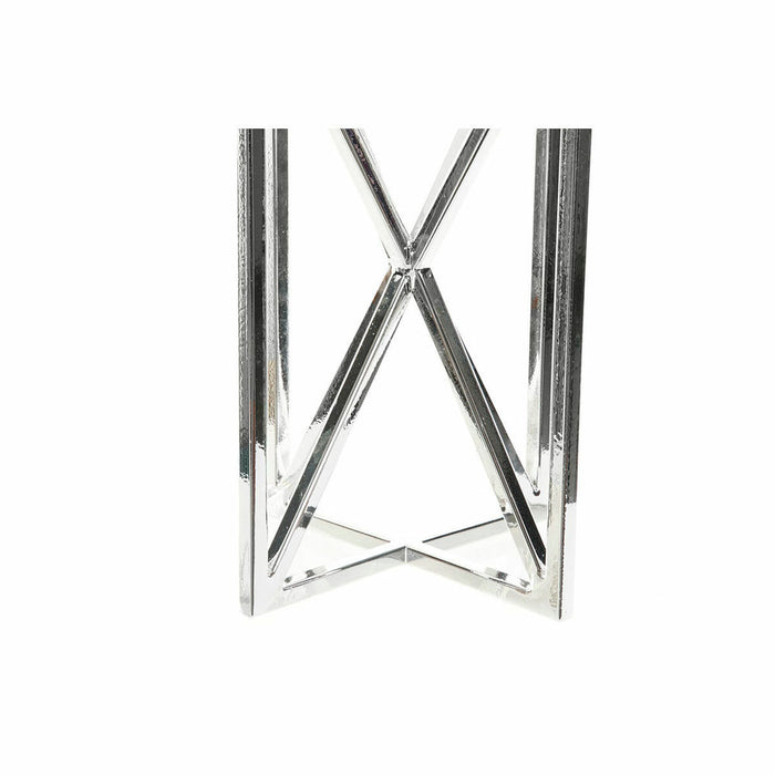 Lampă de masă DKD Home Decor Alb Argintiu Poliester Metal 220 V 50 W (38 x 38 x 58 cm)