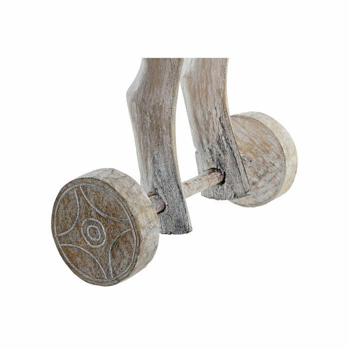 Figură Decorativă DKD Home Decor 8424001847884 Cal Finisaj învechit Auriu* Alb Fier Lemn de albasia (42 x 22 x 49 cm)