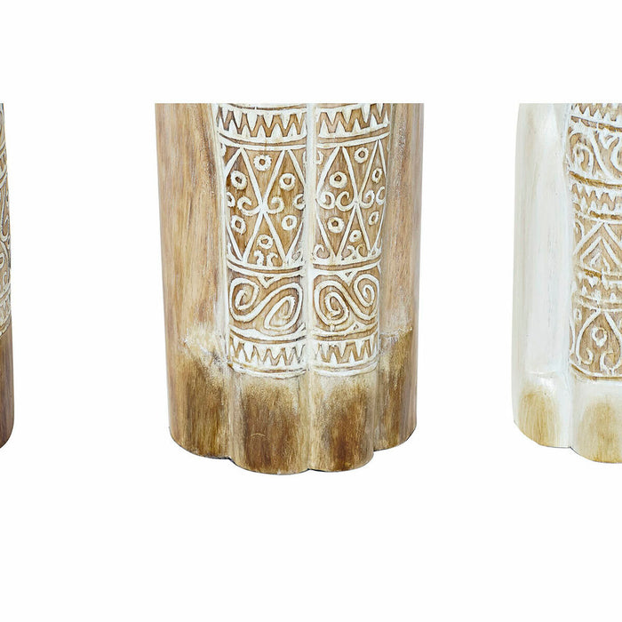 Figură Decorativă DKD Home Decor 8424001848201 16 x 7,5 x 100 cm 15,5 x 7 x 99,5 cm Natural Bej Alb 80 cm Pisici