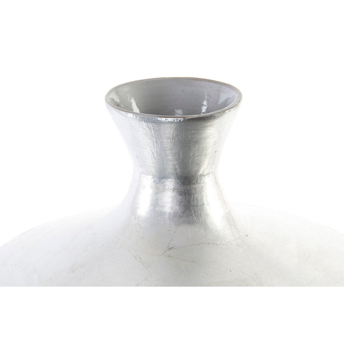 Vază DKD Home Decor Mozaic Argintiu Gri Sidef Bambus (25 x 25 x 50,5 cm)