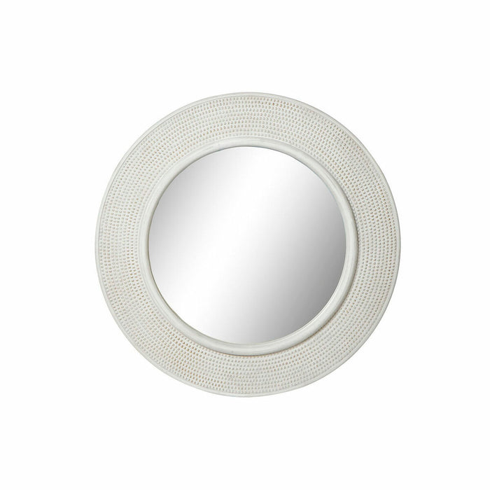 Oglindă de perete DKD Home Decor Alb Geam Lemn MDF (115 x 2.5 x 115 cm)