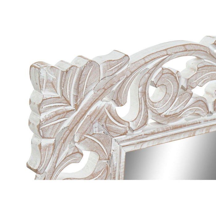 Oglindă de perete DKD Home Decor 160 x 2,5 x 80 cm Geam Natural Indian Lemn MDF