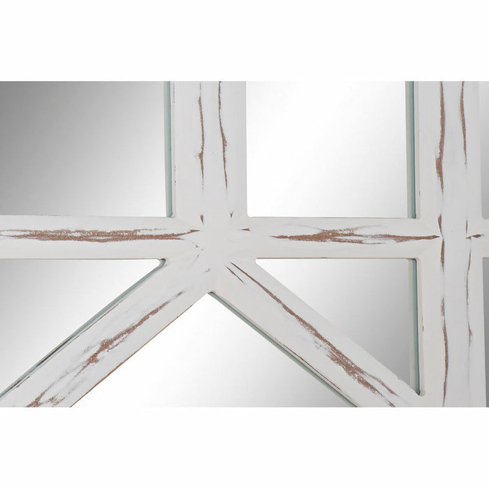 Oglindă de perete DKD Home Decor Geam Alb Lemn MDF murat (91 x 2,5 x 182 cm)