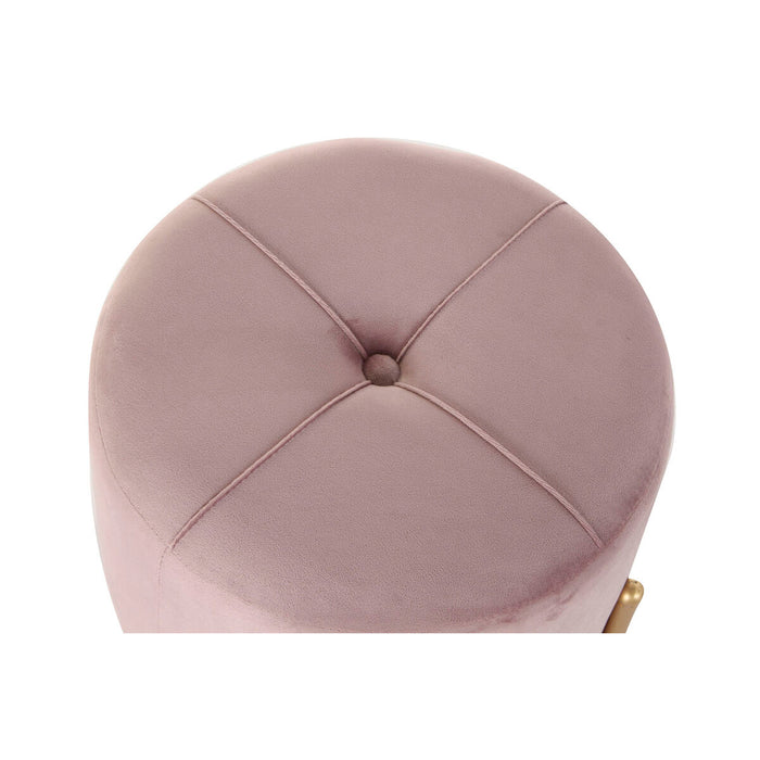 Suport pentru Picioare DKD Home Decor Roz Poliester Metal Auriu* (38 x 38 x 34 cm)