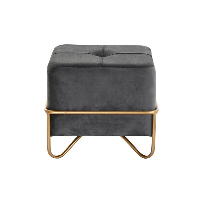 Banchetă DKD Home Decor 8424001851065 Gri Multicolor Auriu* Spumă Metal Lemn MDF 42 x 42 x 38 cm