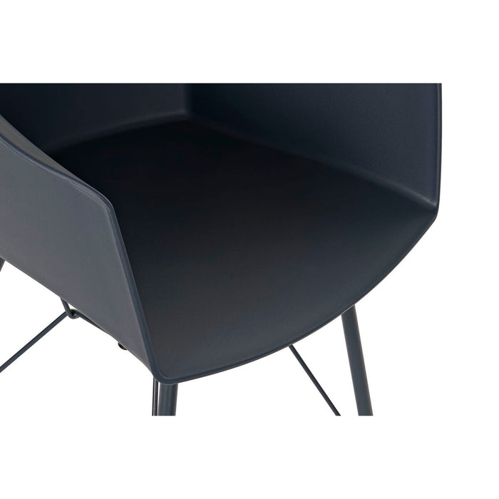 Scaun DKD Home Decor Albastru Negru Bleumarin 56 x 53 x 81 cm 56 x 51 x 81,5 cm