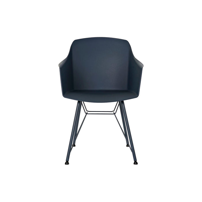 Scaun DKD Home Decor Albastru Negru Bleumarin 56 x 53 x 81 cm 56 x 51 x 81,5 cm