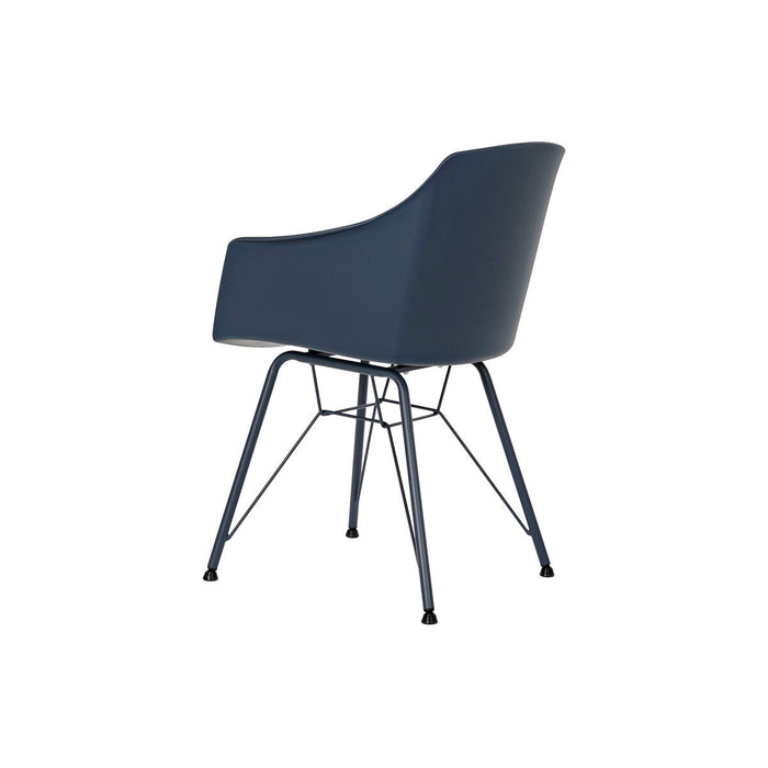 Scaun DKD Home Decor Albastru Negru Bleumarin 56 x 53 x 81 cm 56 x 51 x 81,5 cm