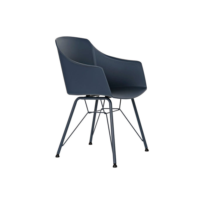 Scaun DKD Home Decor Albastru Negru Bleumarin 56 x 53 x 81 cm 56 x 51 x 81,5 cm
