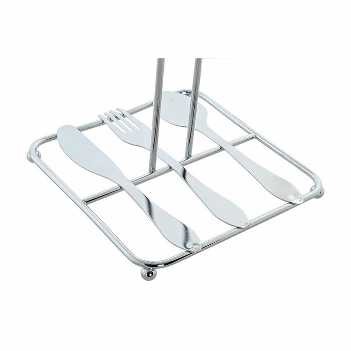 Suport pentru Role de Hârtie de Bucătărie DKD Home Decor Argintiu Metal Plastic 15 x 16 x 29,5 cm