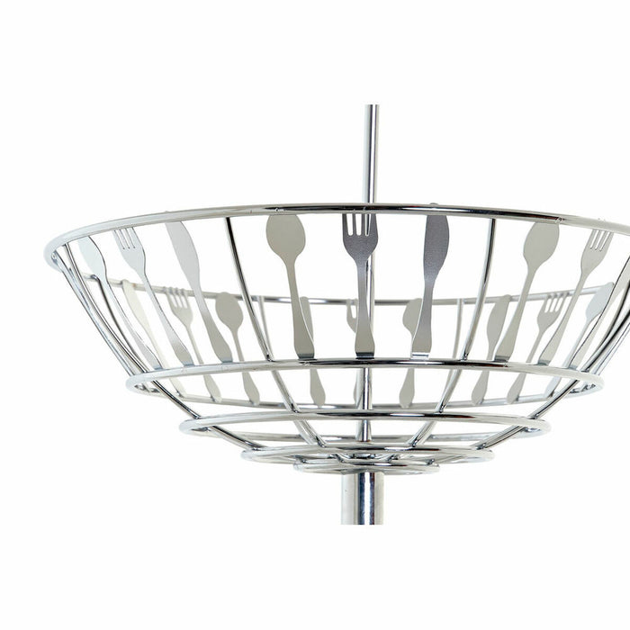 Fructieră DKD Home Decor Argintiu Metal Plastic 28 x 28 x 40 cm