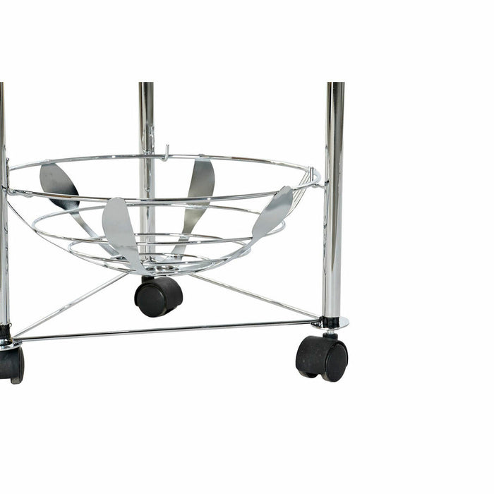 Fructieră DKD Home Decor 28 x 28 x 95 cm Argintiu Metal crom inoxidabil