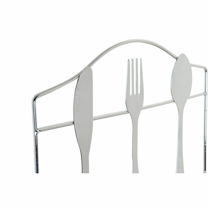 Stativ DKD Home Decor Tacâmuri Argintiu Metal Plastic 23 x 15 x 22 cm