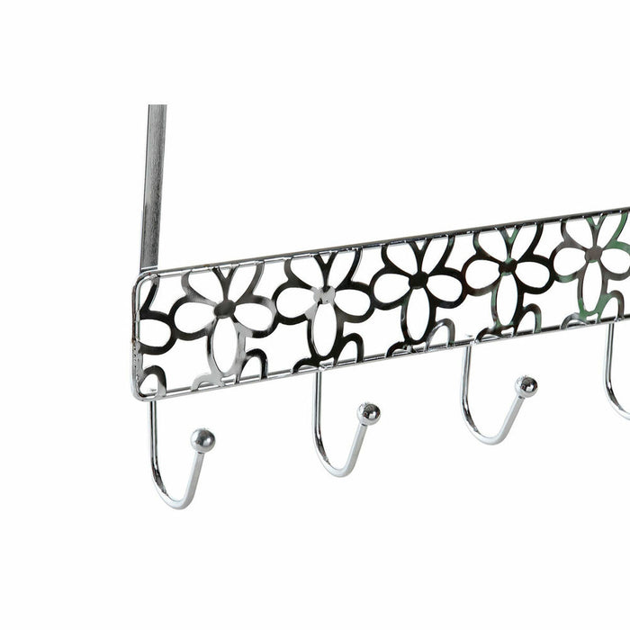 Cuier pentru uși DKD Home Decor Argintiu Metal Plastic Květiny 32 x 10 x 19 cm