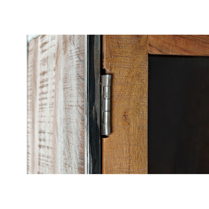 Stand Prezentare DKD Home Decor Metal Geam Salcâm Lemn Reciclat 140 x 40 x 160 cm