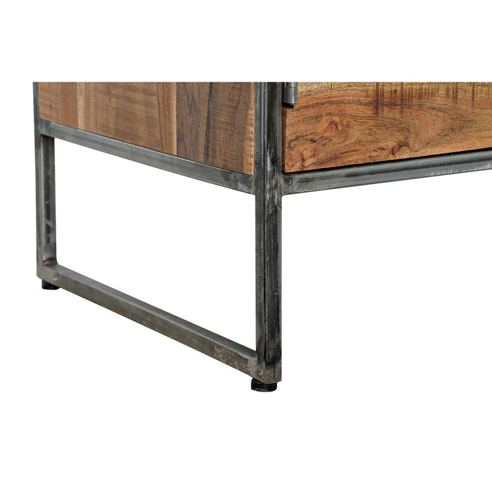 Stand Prezentare DKD Home Decor Metal Geam Salcâm Lemn Reciclat 140 x 40 x 160 cm