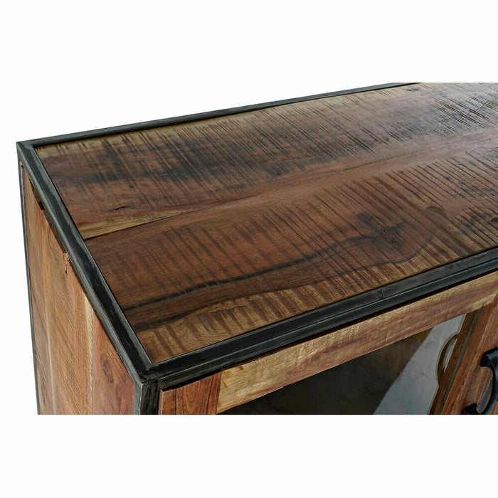 Stand Prezentare DKD Home Decor Metal Geam Salcâm Lemn Reciclat 135 x 40 x 120 cm