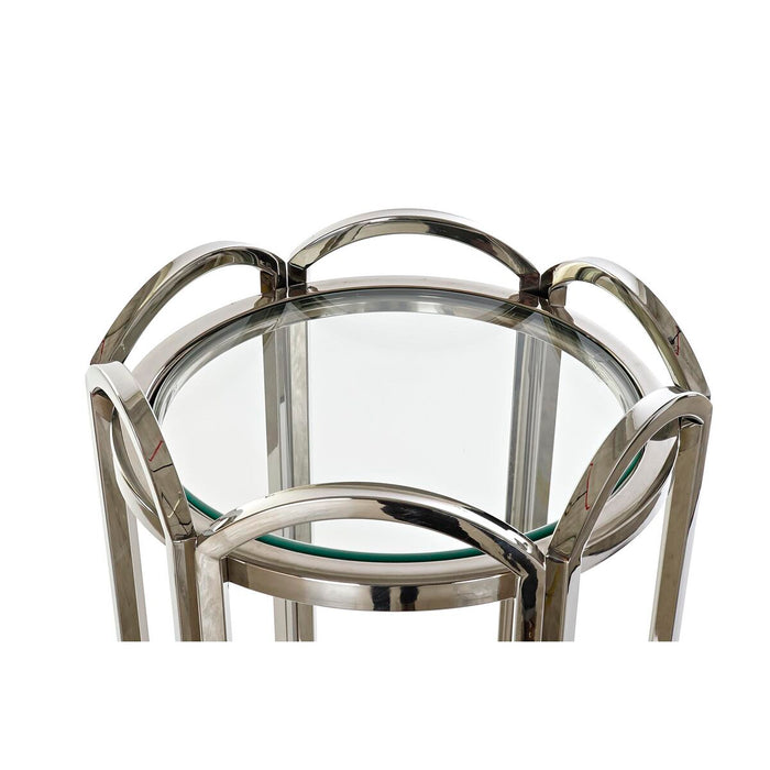 Masa laterală DKD Home Decor Geam Argintiu Metal 40 x 40 x 110 cm