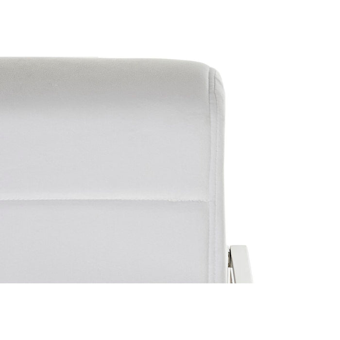Scaun DKD Home Decor Poliester Oțel Alb (56 x 68 x 92 cm)