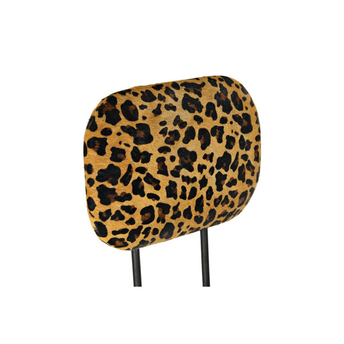 Taburet DKD Home Decor Negru Metal Maro Piele (42 x 48 x 116 cm)