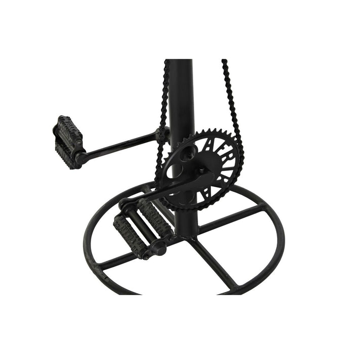 Taburet DKD Home Decor Negru Metal Maro Piele (42 x 48 x 116 cm)