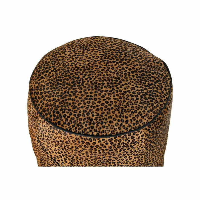 Suport pentru Picioare DKD Home Decor 46 x 46 x 50 cm Negru Maro Leopard Colonial