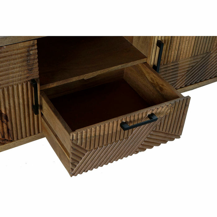 Mobilă TV DKD Home Decor 125 x 40 x 54,5 cm Natural Metal Maro Deschis Lemn de mango