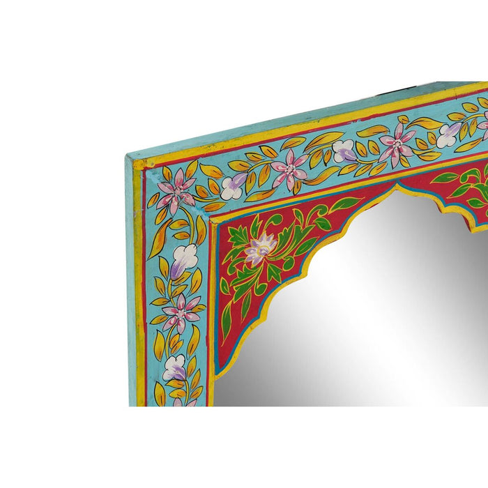 Oglindă de perete DKD Home Decor 8424001853274 41 x 2 x 56 cm Floral Lemn Multicolor Lemn MDF