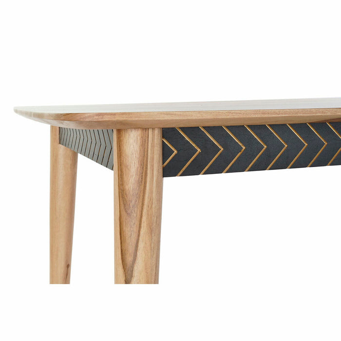 Masă de Sufragerie DKD Home Decor Natural Negru (160 x 90 x 76 cm)