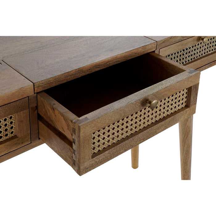 Consolă DKD Home Decor Grilă Natural Ratan Lemn de mango (115 x 40 x 84 cm)