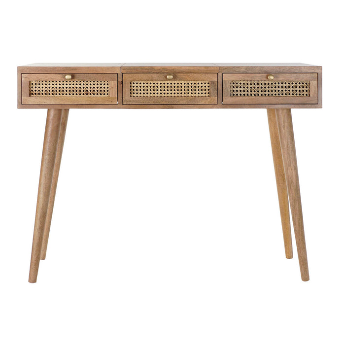 Consolă DKD Home Decor Grilă Natural Ratan Lemn de mango (115 x 40 x 84 cm)