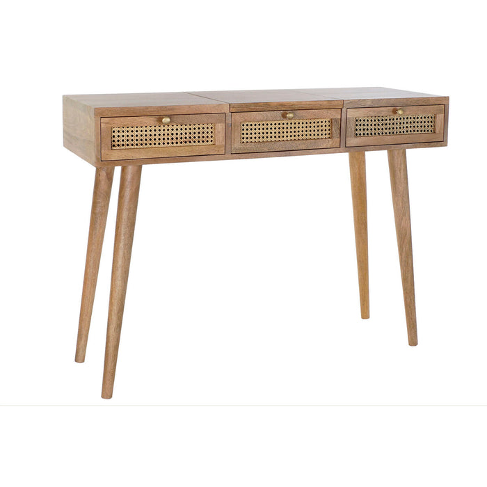 Consolă DKD Home Decor Grilă Natural Ratan Lemn de mango (115 x 40 x 84 cm)