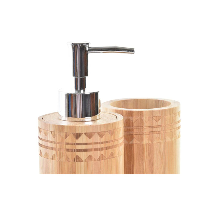 Set de Baie DKD Home Decor Natural Bambus 6,8 x 7,5 x 18 cm