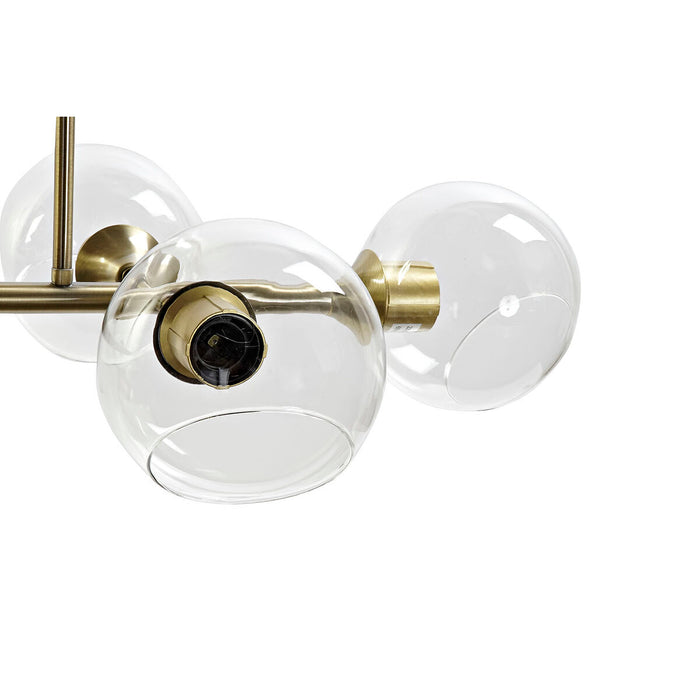 Lustră DKD Home Decor 96 x 50 x 32 cm Geam Auriu* Metal Transparent 50 W