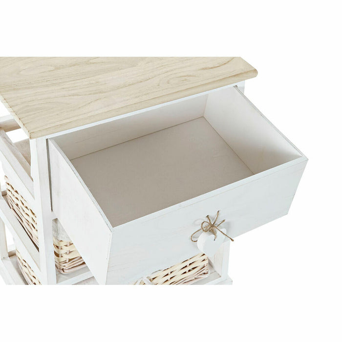Dulap cu Sertare DKD Home Decor Natural Alb răchită Lemn de paulownia (40 x 29 x 58,5 cm)