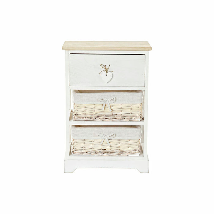 Dulap cu Sertare DKD Home Decor Natural Alb răchită Lemn de paulownia (40 x 29 x 58,5 cm)