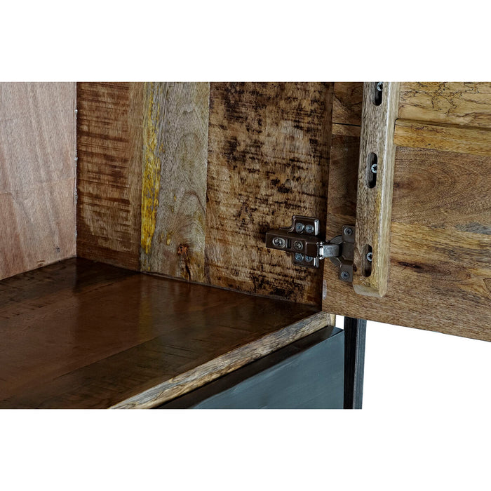 Dulap DKD Home Decor 8424001857029 120 x 41 x 161 cm Natural Negru Oțel Lemn de mango