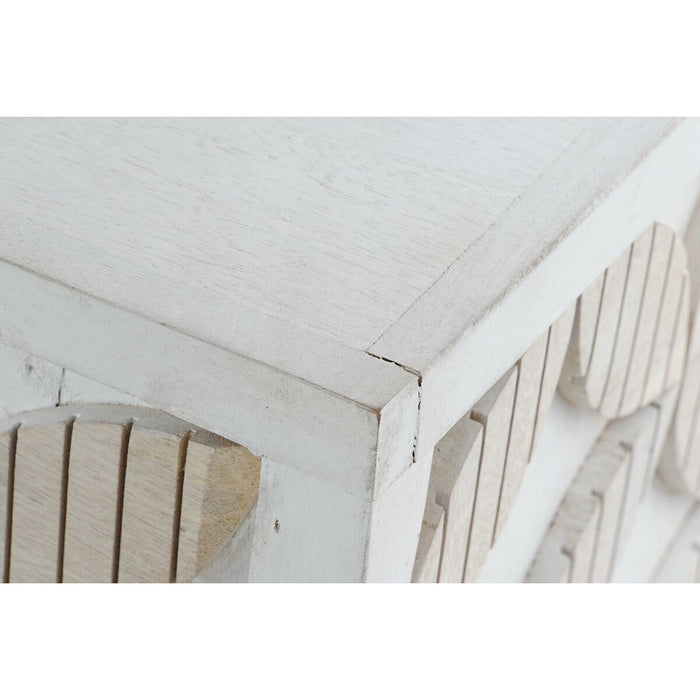 Servantă DKD Home Decor 155 x 43 x 84 cm Bej Auriu* Alb Alamă Lemn de mango
