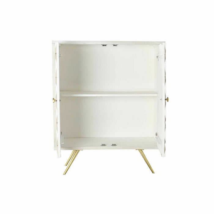 Servantă DKD Home Decor Alb Auriu* Alamă Lemn de mango (93 x 41 x 114,5 cm)