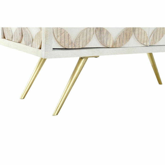 Servantă DKD Home Decor Alb Auriu* Alamă Lemn de mango (93 x 41 x 114,5 cm)