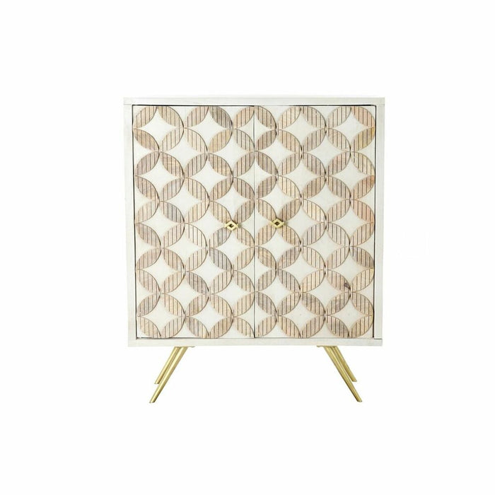 Servantă DKD Home Decor Alb Auriu* Alamă Lemn de mango (93 x 41 x 114,5 cm)