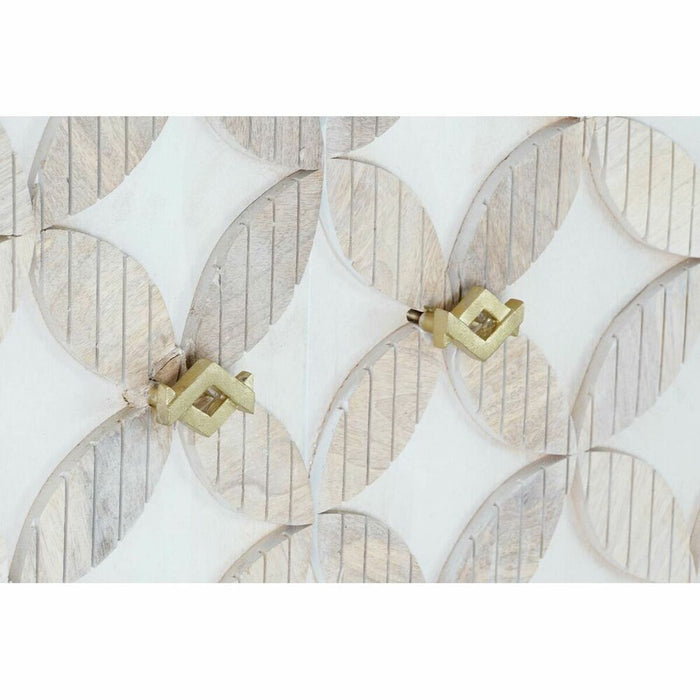 Servantă DKD Home Decor Alb Auriu* Alamă Lemn de mango (93 x 41 x 114,5 cm)