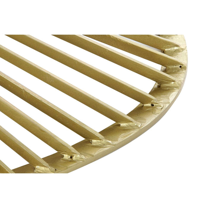 Masa laterală DKD Home Decor Auriu* Geam Oțel 138 x 66 x 46 cm